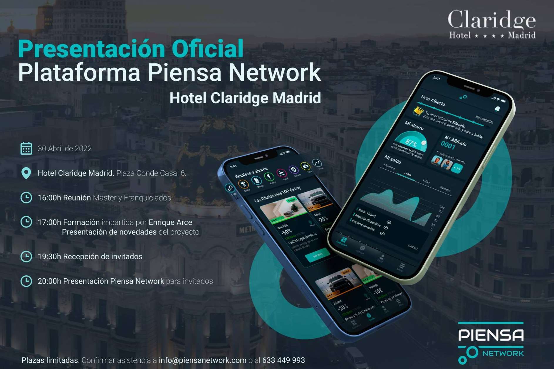 Presentación oficial de Piensa Network en Madrid