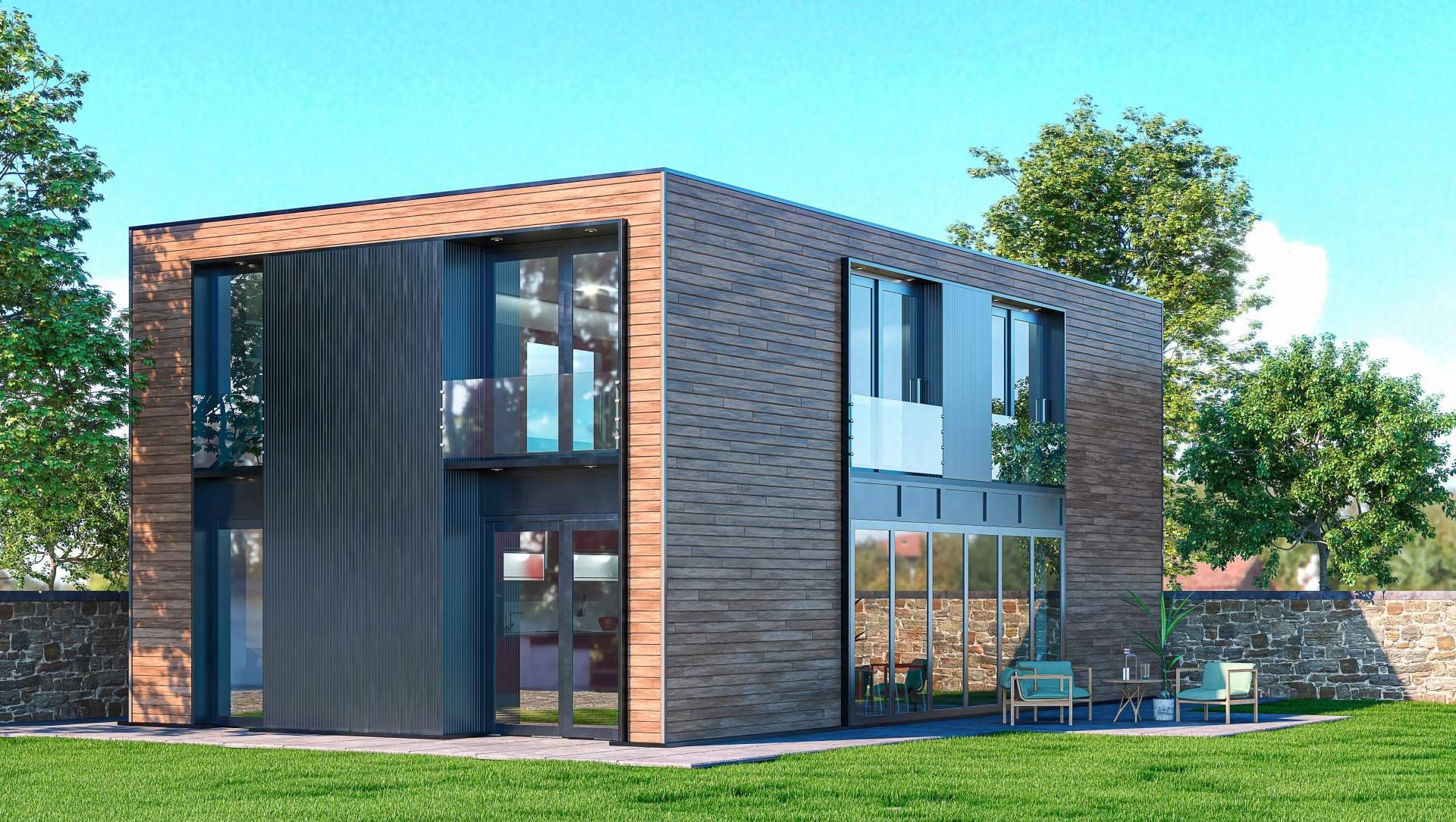 La iniciativa de KIRSAN Invest para pequeñas y medianas empresas, los edificios modulares compactos con paneles solares integrados