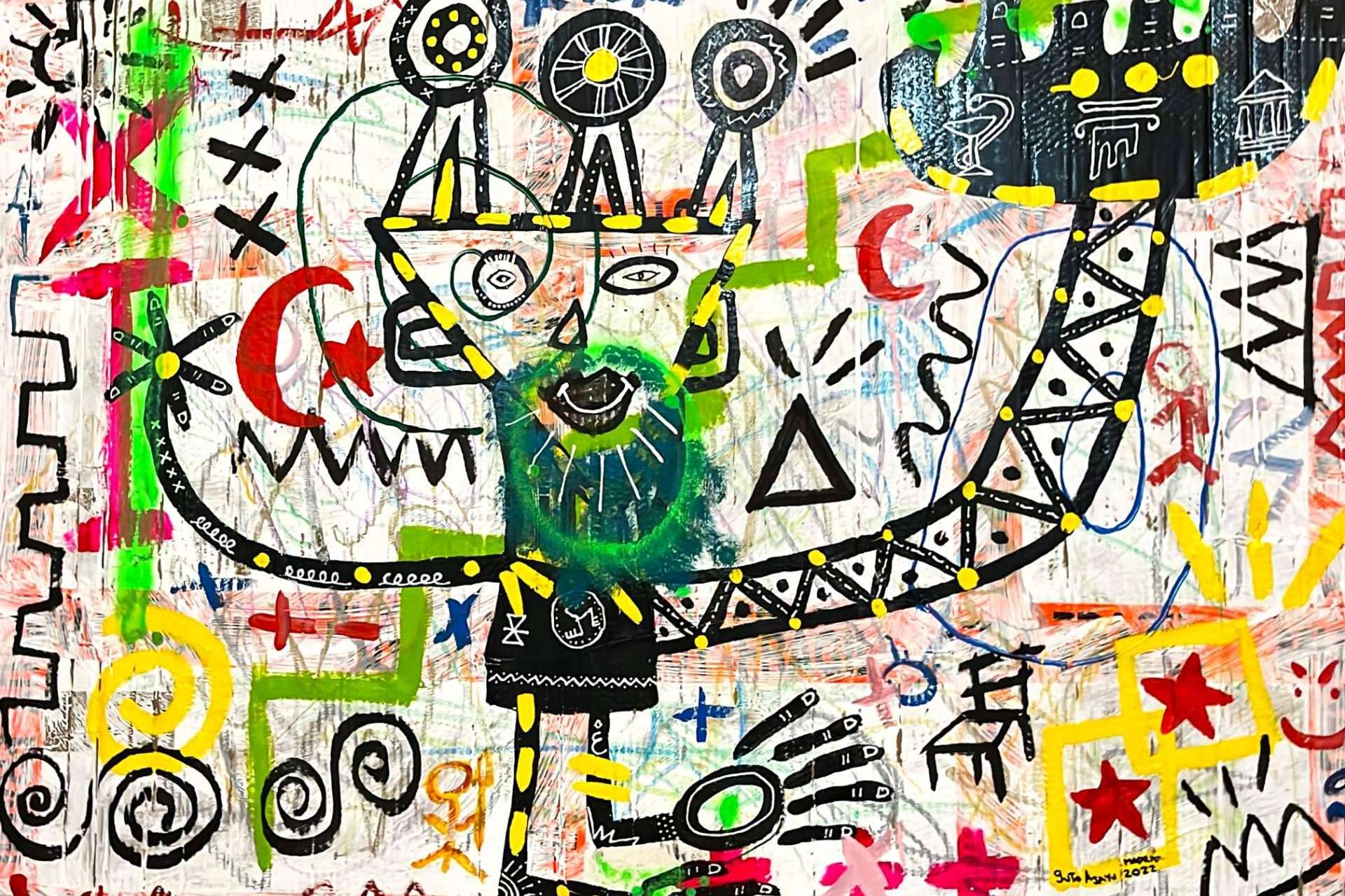 Guto Ajayu crea arte con materiales muy distintos gracias a su intuición