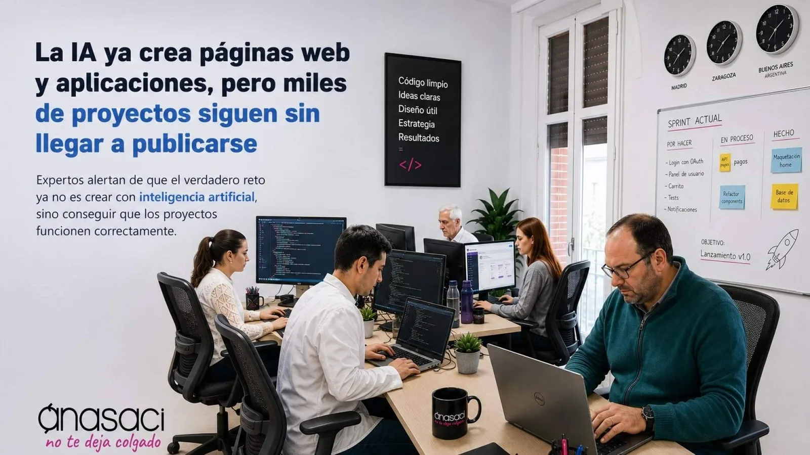 La IA ya crea páginas web y aplicaciones. El verdadero reto ahora es conseguir que sena productivas